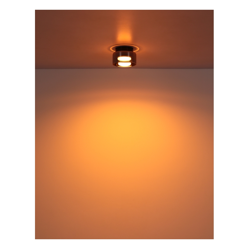 Globo - LED stropna svetiljka 1xGX53/6W/230V prečnik 13 cm dimljena/crna