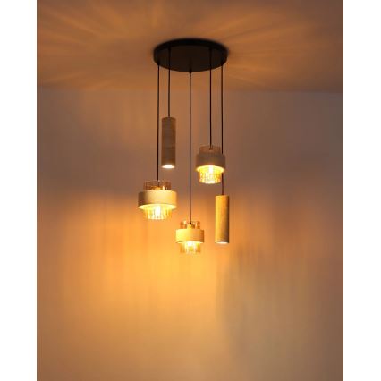 Globo - Luster na sajli 3xE27/40W/230V + 2xGU10/10W