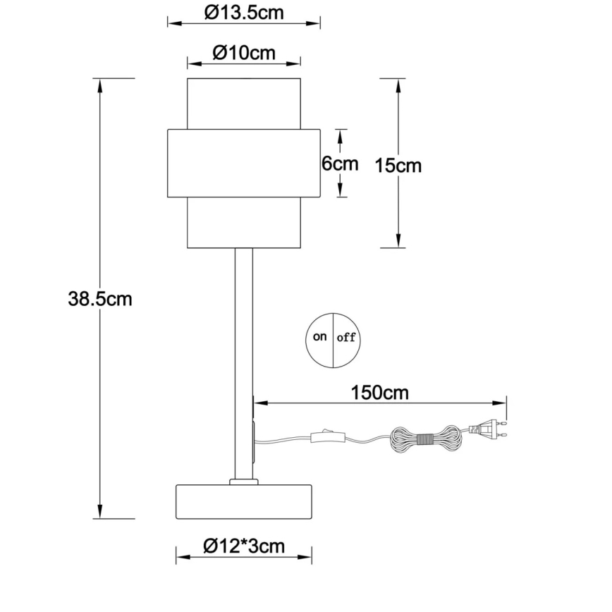 Globo - Stona lampa 1xE27/40W/230V