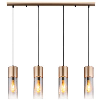 Globo - Luster na sajli 4xE27/25W/230V brončana
