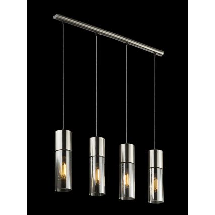 Globo - Luster na sajli 4xE27/25W/230V matni hrom