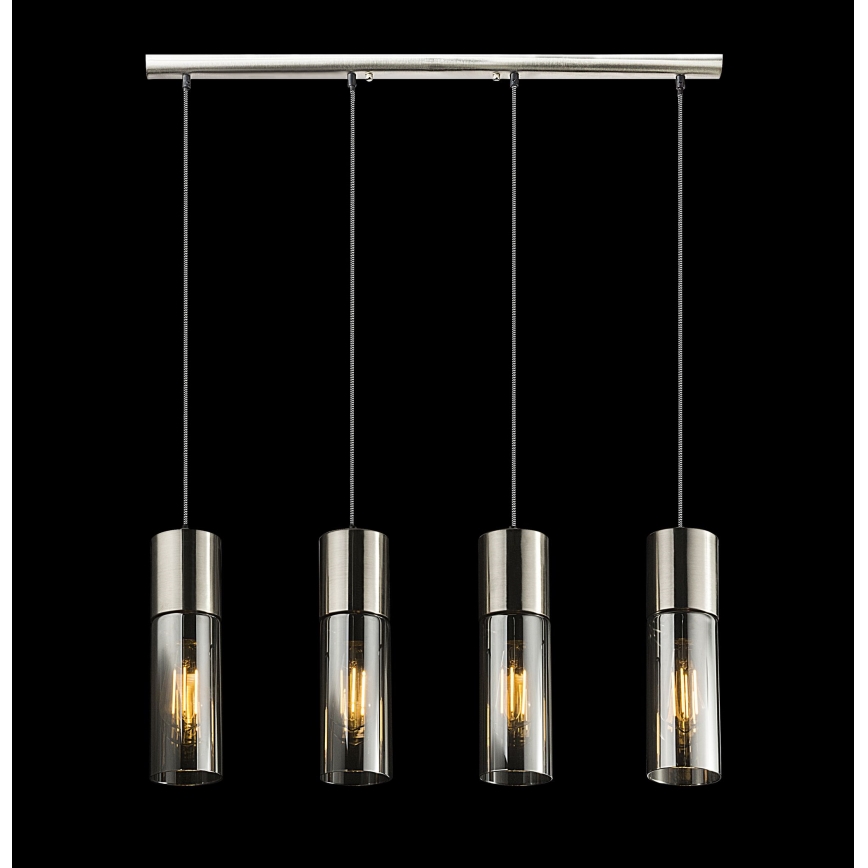 Globo - Luster na sajli 4xE27/25W/230V matni hrom