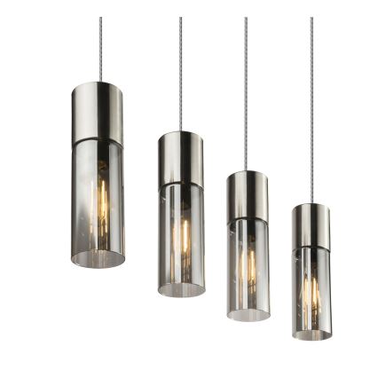 Globo - Luster na sajli 4xE27/25W/230V matni hrom