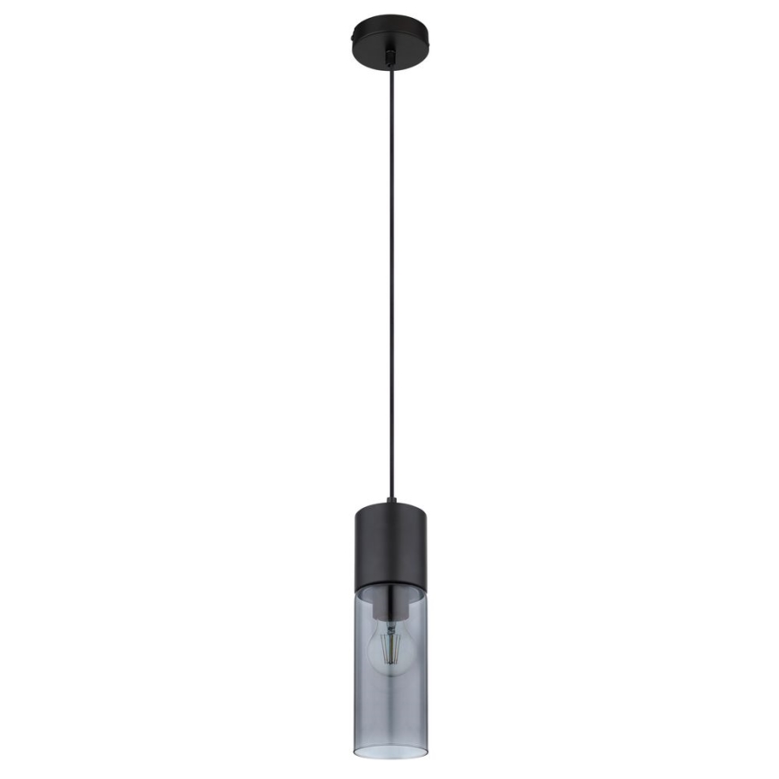 Globo - Luster na sajli 1xE27/25W/230V prečnik 10,5 cm crni
