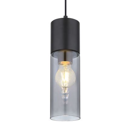 Globo - Luster na sajli 1xE27/25W/230V prečnik 10,5 cm crni