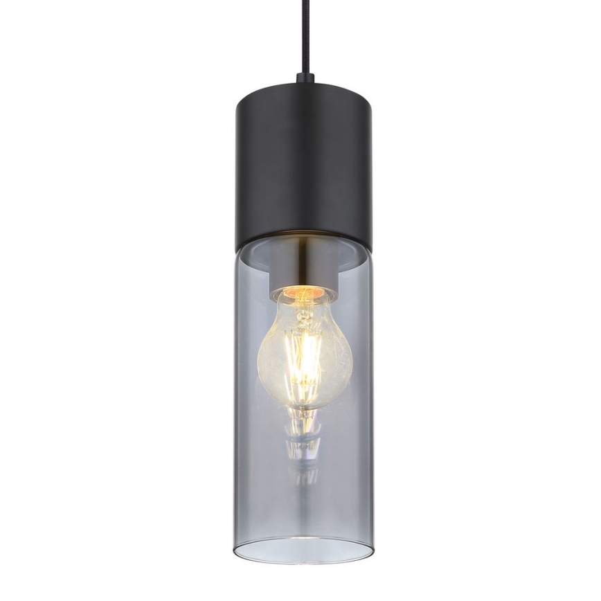 Globo - Luster na sajli 1xE27/25W/230V prečnik 10,5 cm crni