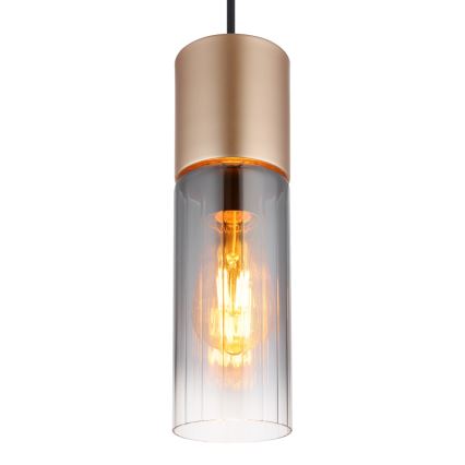 Globo - Luster na sajli 1xE27/25W/230V bronzana prečnik 10,5 cm