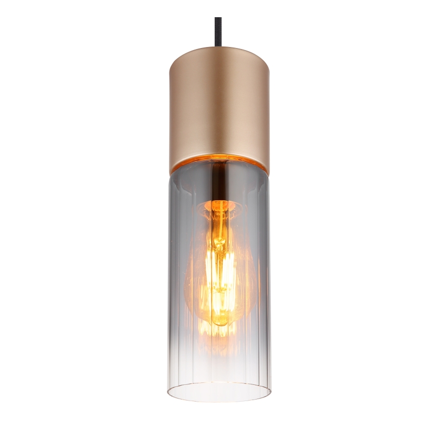 Globo - Luster na sajli 1xE27/25W/230V bronzana prečnik 10,5 cm