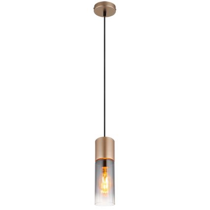 Globo - Luster na sajli 1xE27/25W/230V bronzana prečnik 10,5 cm