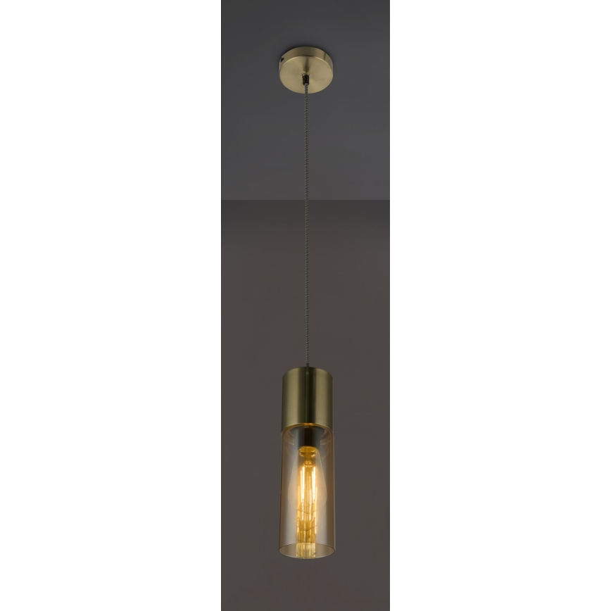 Globo - Luster na sajli 1xE27/25W/230V fi 10,5 cm mesing