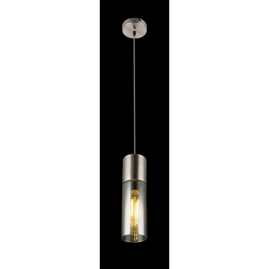 Globo - Luster na sajli 1xE27/25W/230V Ø 10,5 cm mat hrom