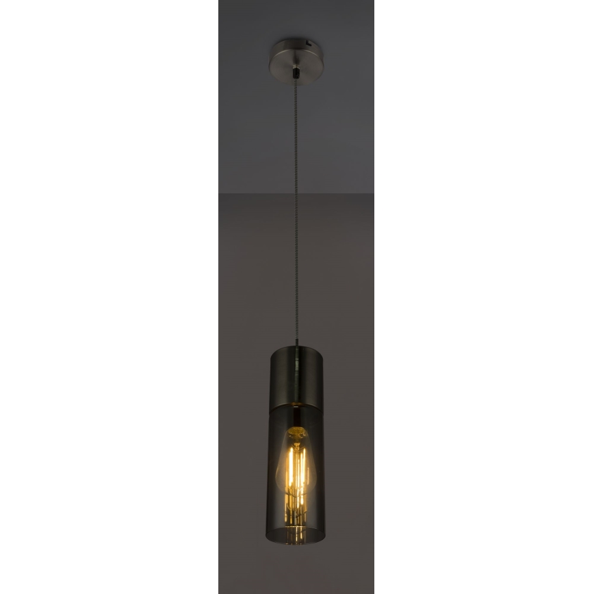 Globo - Luster na sajli 1xE27/25W/230V Ø 10,5 cm mat hrom