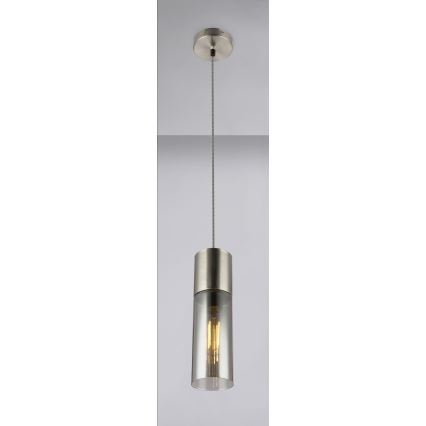 Globo - Luster na sajli 1xE27/25W/230V Ø 10,5 cm mat hrom