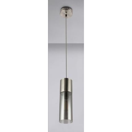 Globo - Luster na sajli 1xE27/25W/230V Ø 10,5 cm mat hrom