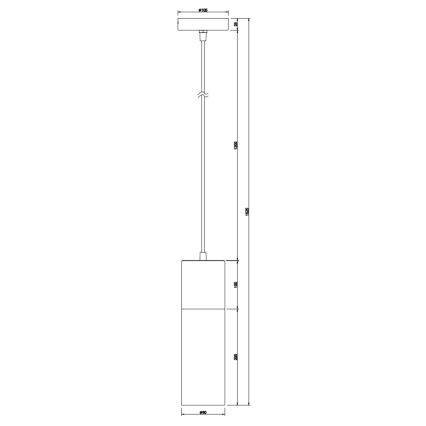Globo - Luster na sajli 1xE27/25W/230V Ø 10,5 cm mat hrom
