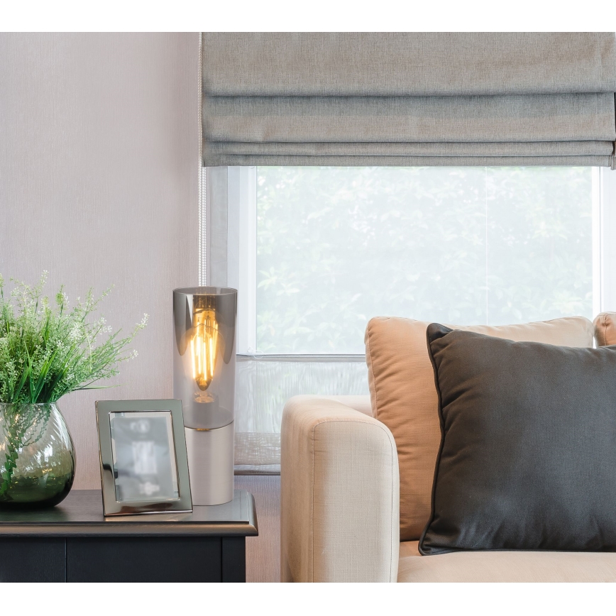 Globo - Stona lampa na dodir 1xE27/25W/230V prečnik 9 cm mat hrom