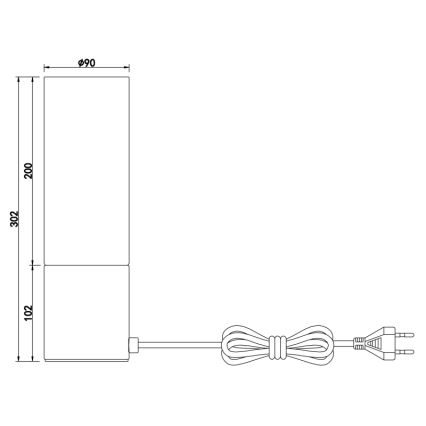 Globo - Stona lampa na dodir 1xE27/25W/230V prečnik 9 cm mat hrom