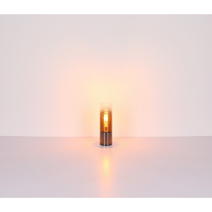 Globo - Dodirna stolna lampa 1xE27/25W/230V prečnik 9 cm crna/bakrena