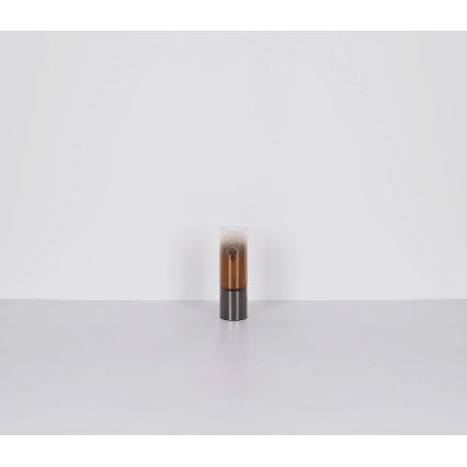 Globo - Dodirna stolna lampa 1xE27/25W/230V prečnik 9 cm crna/bakrena