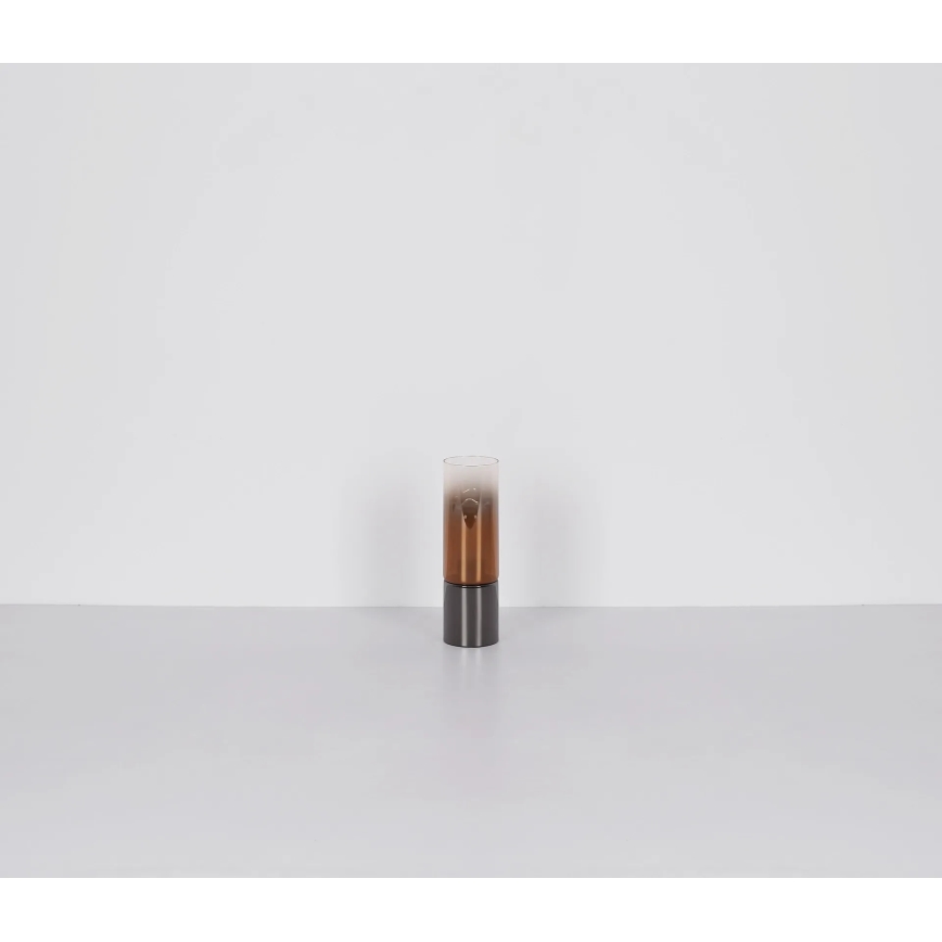 Globo - Dodirna stolna lampa 1xE27/25W/230V prečnik 9 cm crna/bakrena