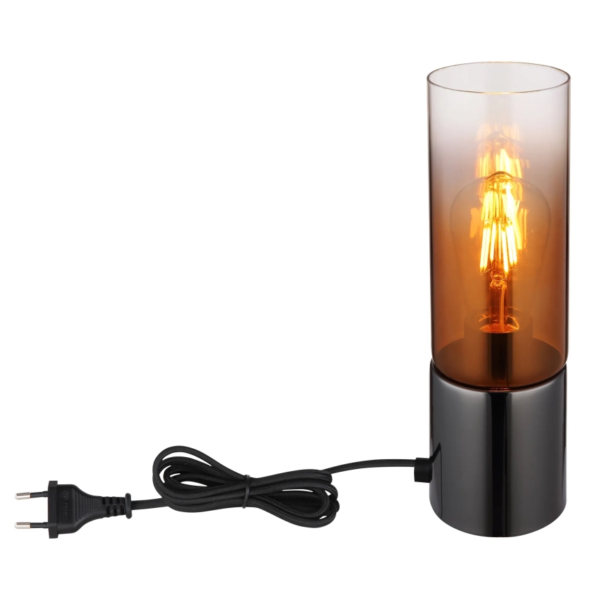 Globo - Dodirna stolna lampa 1xE27/25W/230V prečnik 9 cm crna/bakrena