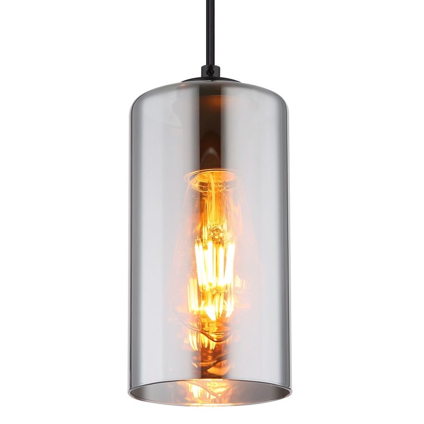 Globo - Luster na sajli 1xE27/25W/230V, prečnik 11 cm, crna