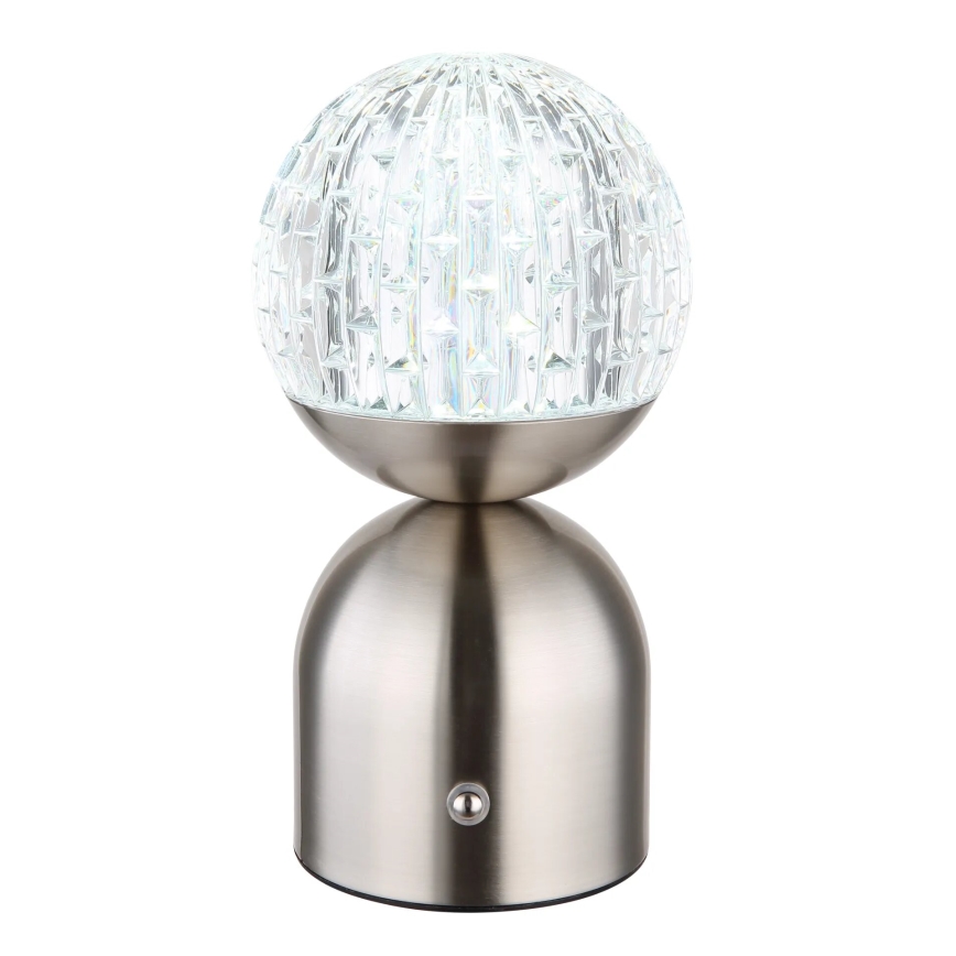 Globo - LED stolna lampa sa dodirnim prigušivačem, LED/2,5W/3,7V 2700/4000/6500K 1800 mAh USB mat hrom