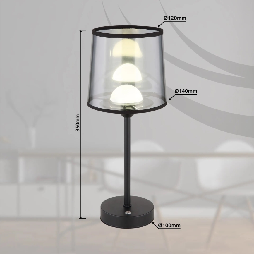 Globo - LED prigušiva punjiva dodirna stona lampa LED/2,5W/3,7V 2700/4000/6500K 1800 mAh crna