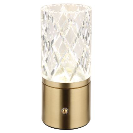 Globo - LED prigušiva dodirna stona lampa LED/2,5W/3,7V 2700K/4000K/6500K 1800 mAh USB zlatna