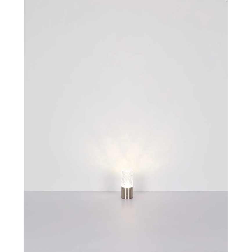 Globo - LED prigušiva dodirna stona lampa LED/2,5W/3,7V 2700K/4000K/6500K 1800 mAh USB mat hrom