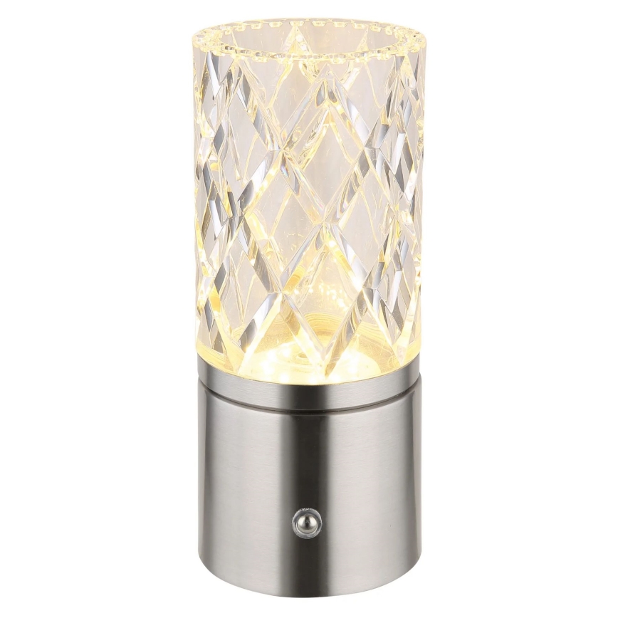 Globo - LED prigušiva dodirna stona lampa LED/2,5W/3,7V 2700K/4000K/6500K 1800 mAh USB mat hrom