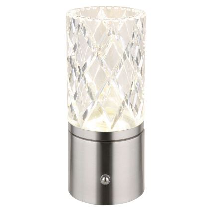 Globo - LED prigušiva dodirna stona lampa LED/2,5W/3,7V 2700K/4000K/6500K 1800 mAh USB mat hrom