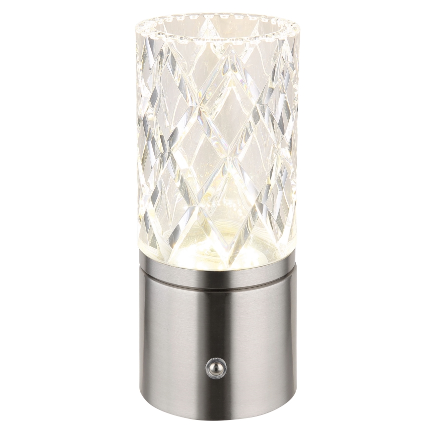 Globo - LED prigušiva dodirna stona lampa LED/2,5W/3,7V 2700K/4000K/6500K 1800 mAh USB mat hrom