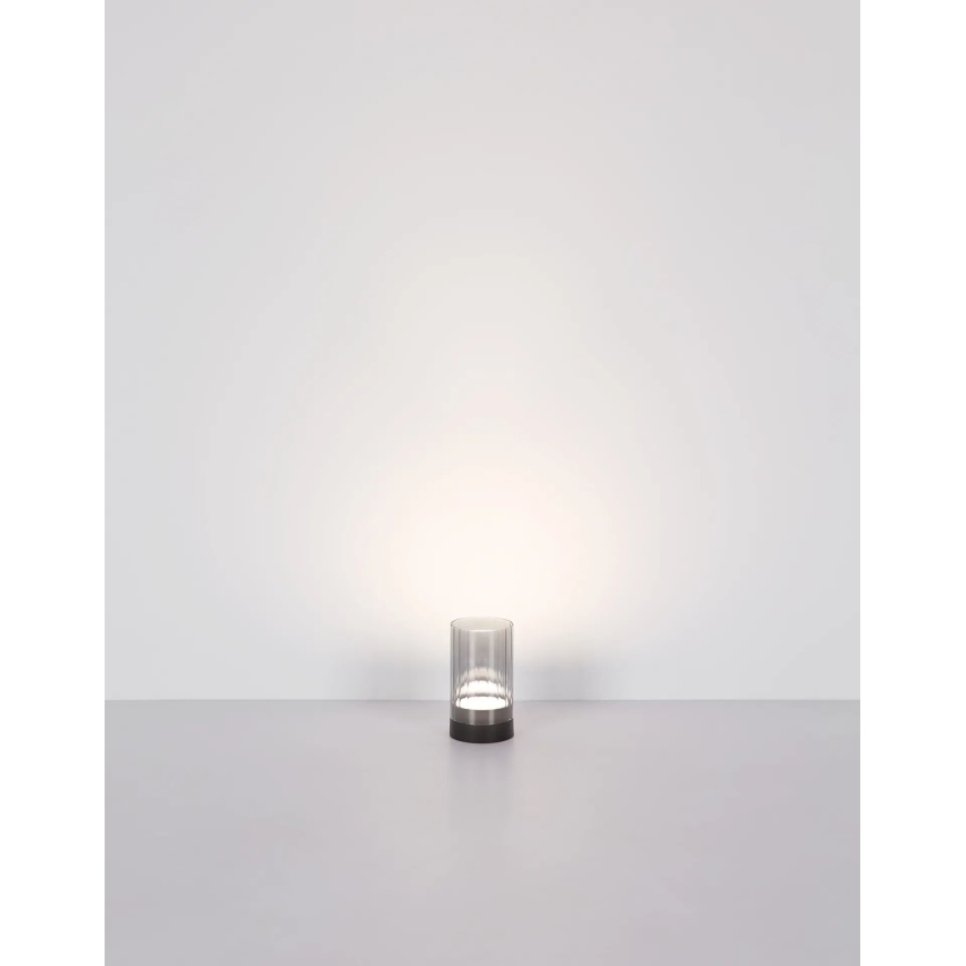 Globo - LED spoljašnja prigušiva punjiva dodirna stona lampa LED/2W/3,7V 2700/4000/6500K 1200mAh IP44 siva