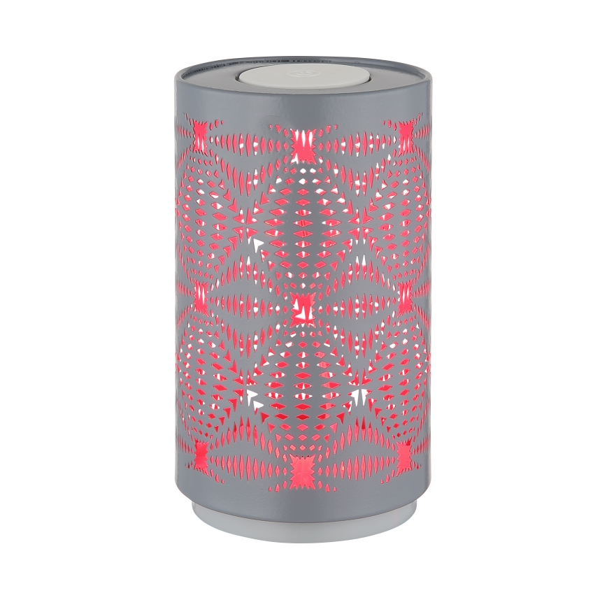 Globo - LED RGB stona lampa sa dodirnim upravljanjem, punjiva LED/1W/5V 500 mAh, siva