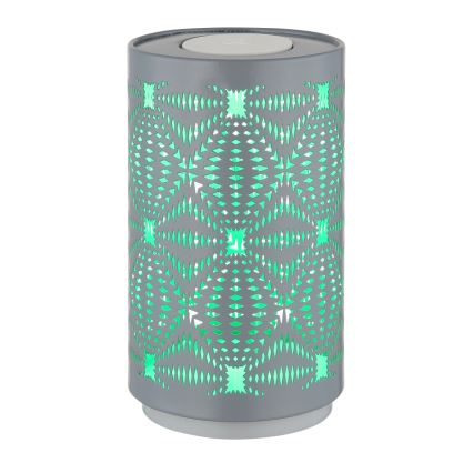 Globo - LED RGB stona lampa sa dodirnim upravljanjem, punjiva LED/1W/5V 500 mAh, siva