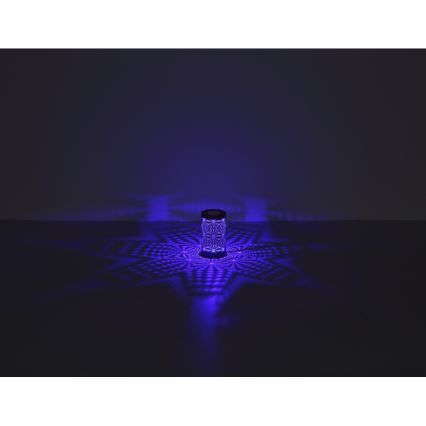 Globo - LED RGB stona lampa sa dodirnim upravljanjem, punjiva LED/1W/5V 500 mAh, siva