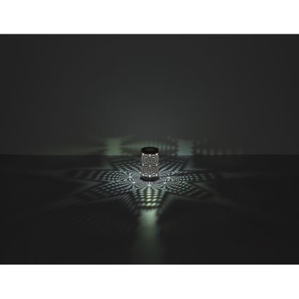 Globo - LED RGB stona lampa sa dodirnim upravljanjem, punjiva LED/1W/5V 500 mAh, siva