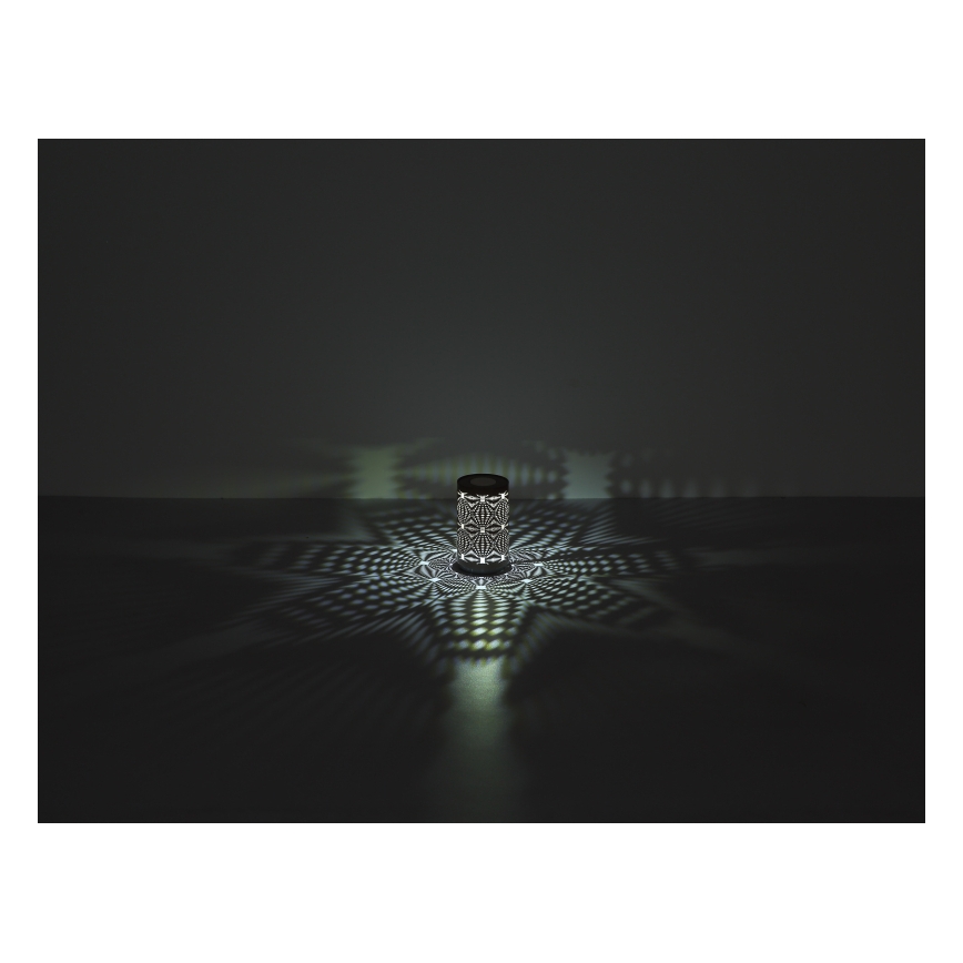 Globo - LED RGB stona lampa sa dodirnim upravljanjem, punjiva LED/1W/5V 500 mAh, siva