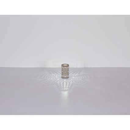 Globo - LED RGB stona lampa sa dodirnim upravljanjem, punjiva LED/1W/5V 500 mAh, siva