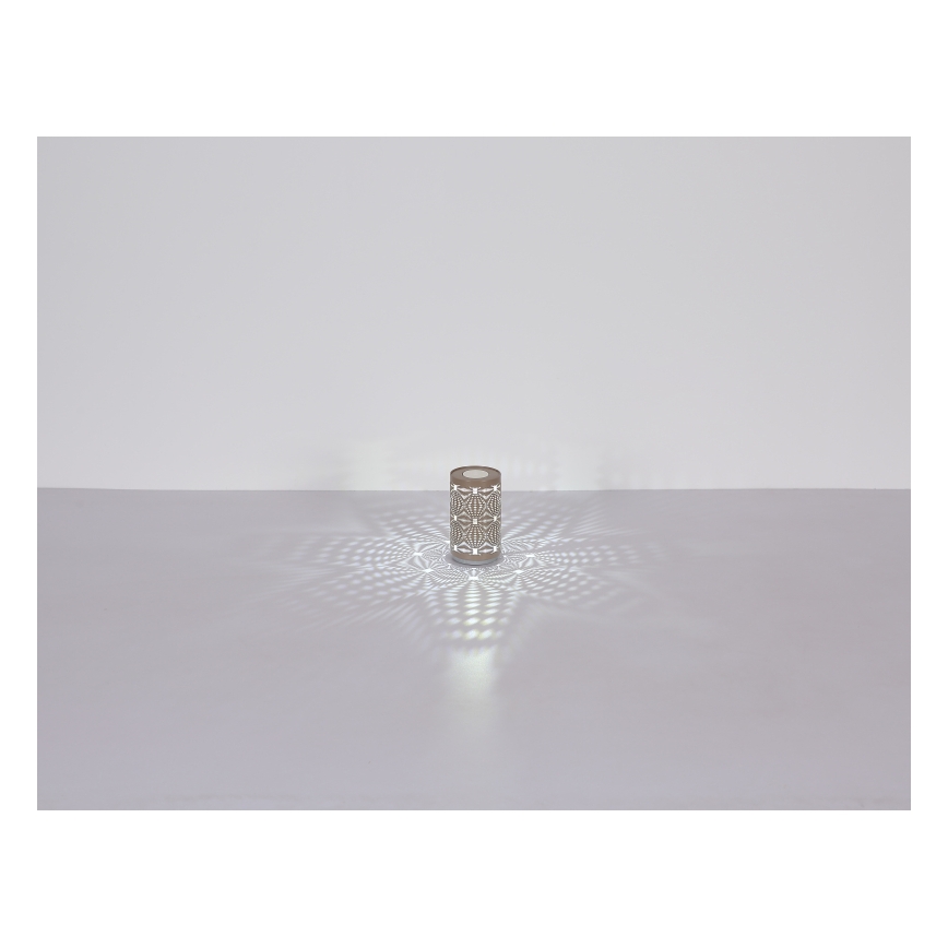 Globo - LED RGB stona lampa sa dodirnim upravljanjem, punjiva LED/1W/5V 500 mAh, siva