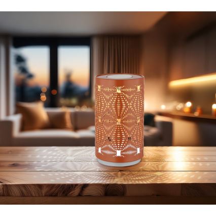 Globo - LED RGB Dodirna punjiva stona lampa LED/1W/5V 500 mAh bakarna