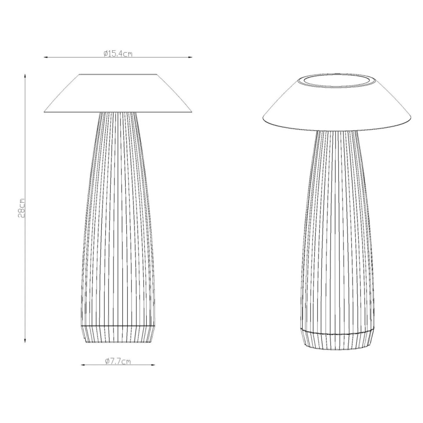 Globo - prigušiva LED punjiva dodirna stona lampa LED/1W/3,7V 3000K 1200mAh crna
