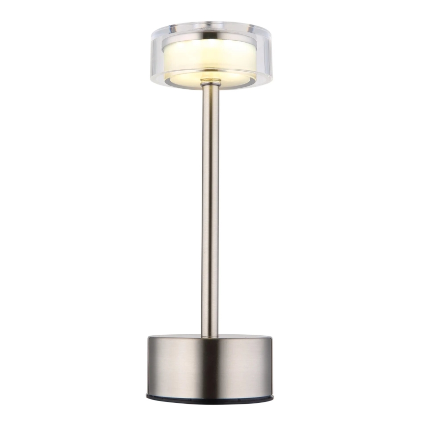 Globo - prigušiva punjiva dodirna stona lampa LED/2,5W/3,7V 2700/4000/6500K 1800mAh mat hrom
