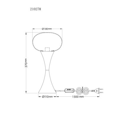 Globo - Stona lampa 1xE14/25W/230V zlatna