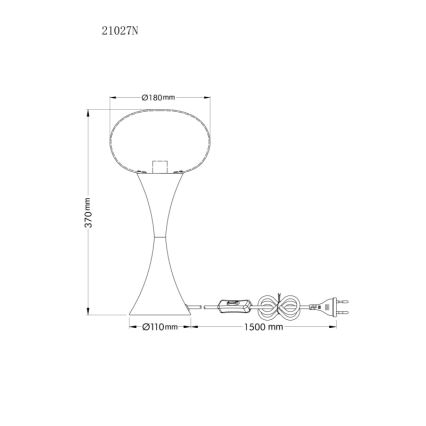 Globo - Stona lampa 1xE14/25W/230V matni hrom