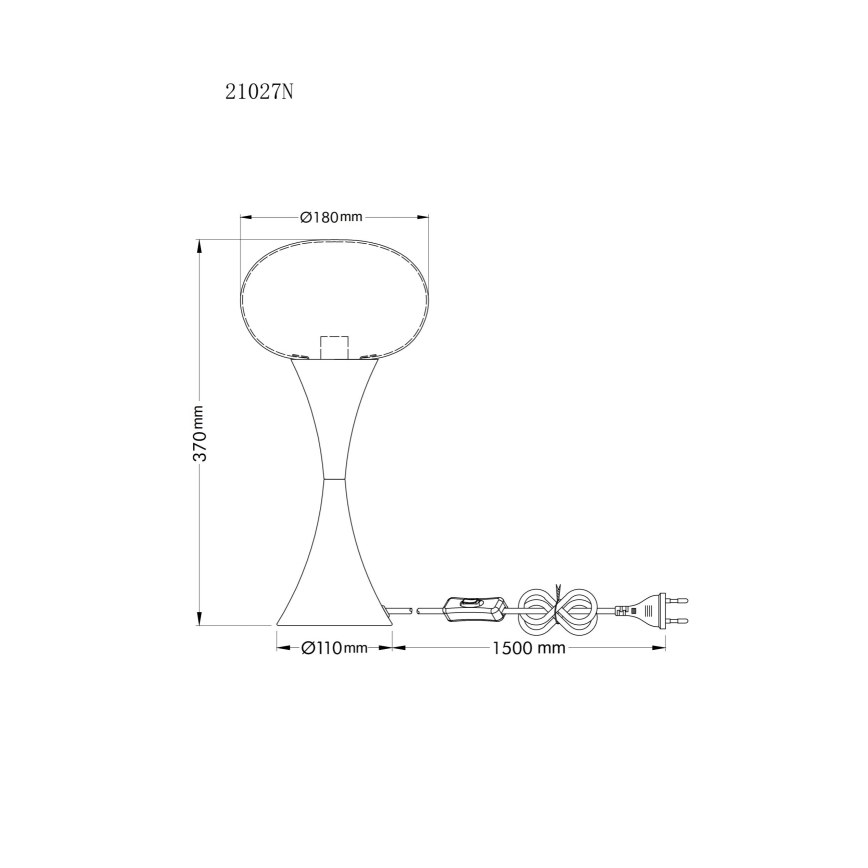 Globo - Stona lampa 1xE14/25W/230V matni hrom