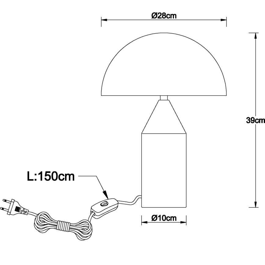 Globo - Stona lampa 2xE27/40W/230V mesing