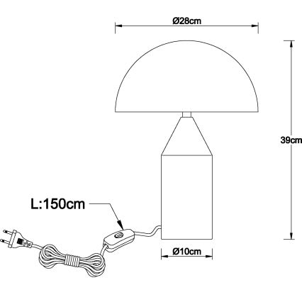 Globo - Stona lampa 2xE27/40W/230V mat hrom