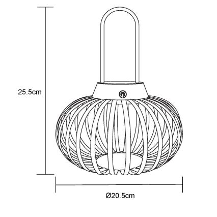 Globo - LED prigušiva dodirna punjiva stona lampa LED/1W/3,7V 1500 mAh
